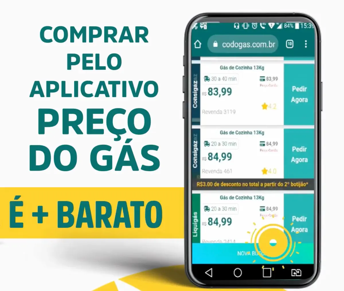 Botijão de gás cromado