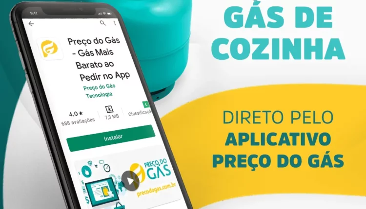 Gás de cozinha comprar pelo aplicativo