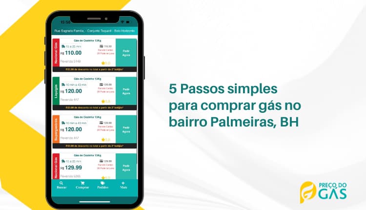 5 Passos simples para comprar gás no bairro Palmeiras, BH
